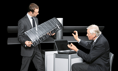 ... or through the development of the material