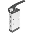 Mechanically and manually actuated directional control valves