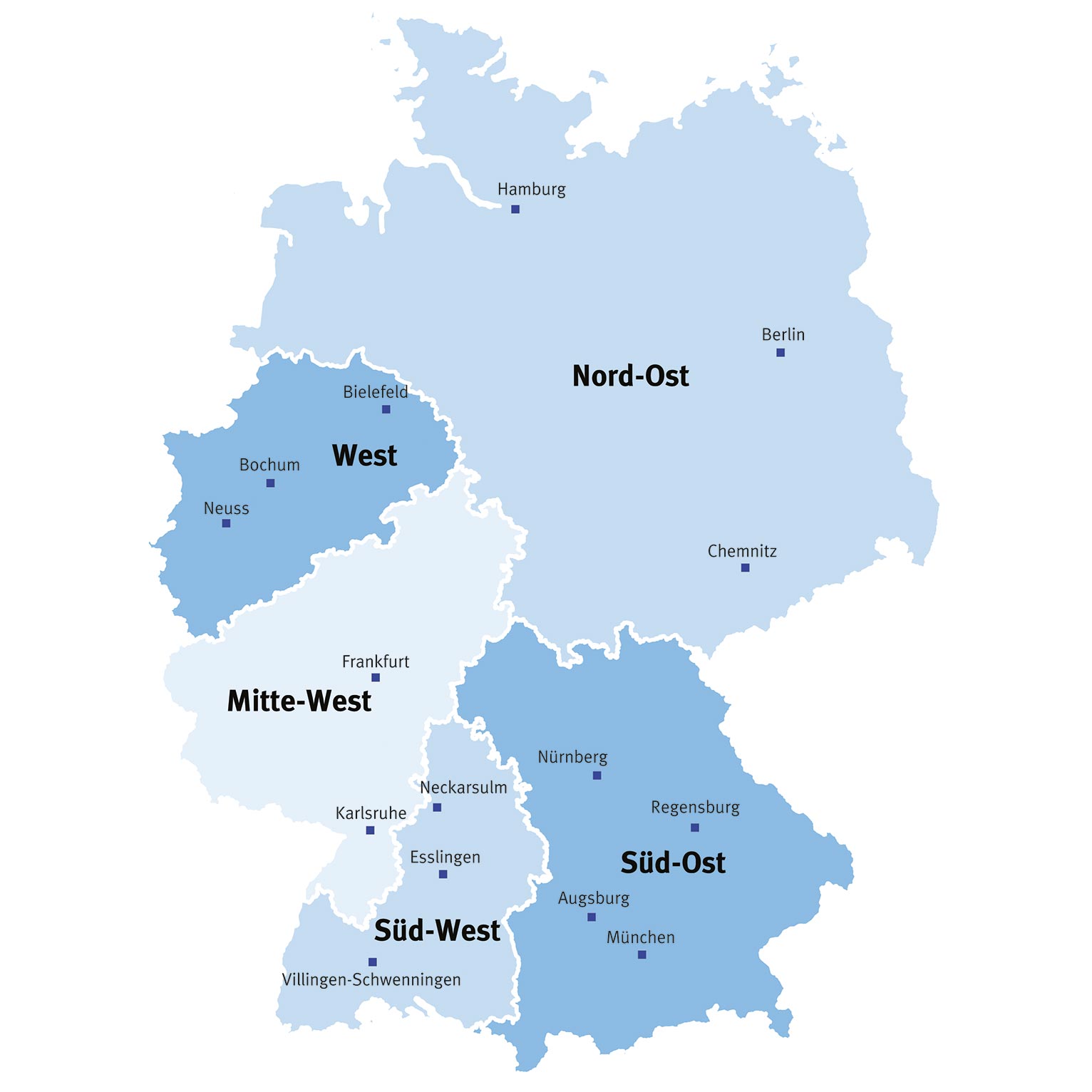 Verkaufsbüros und Fachberatung in Deutschland