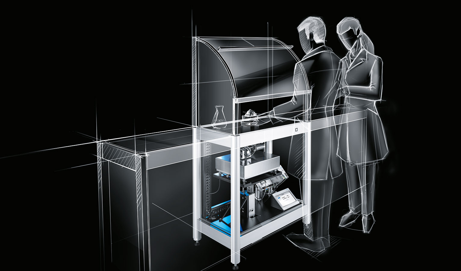 Potential use of contactless scales: in safety cabinets for biological or chemical analysis