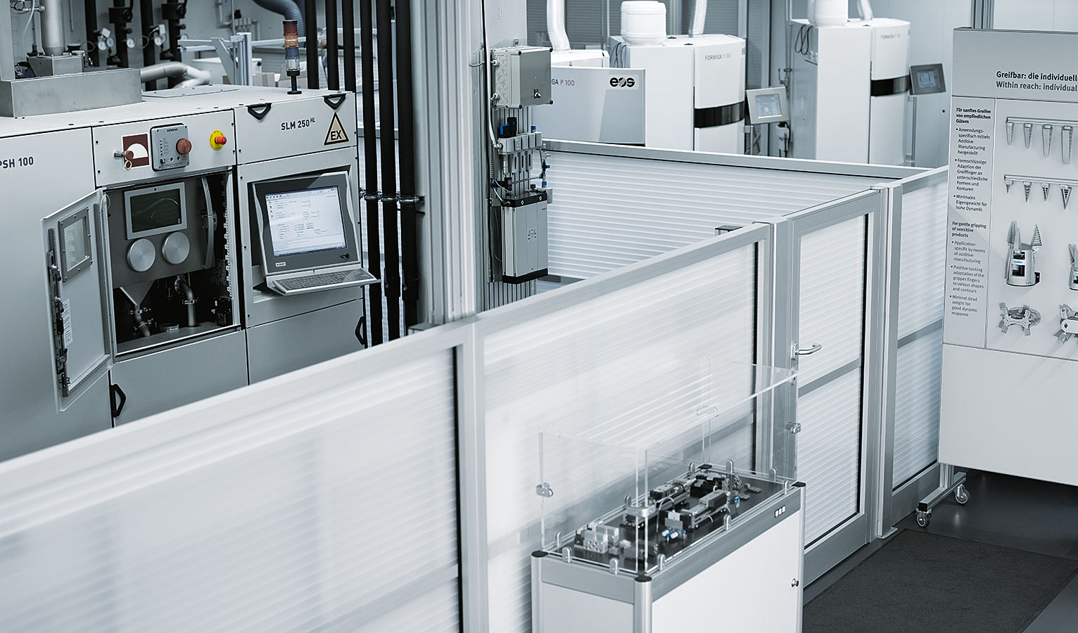 The 3D printer used to produce aluminium components