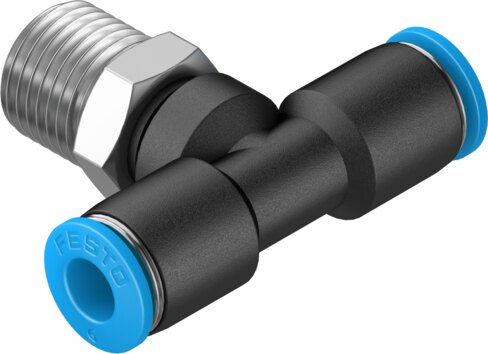 Produktbild von 4x PEG10-6 T-Push-in-Fitting – 10mm Auf 6mm Reduzier-T-Stück, Kunststoff, Für Pneumatik & Flüssigkeiten