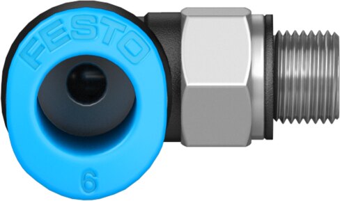 IQS Hochdruck-Winkelverschraubung – M6 Konisch, 6 Mm, Positionierbar, Max. 250 Bar, Für Schmieranlagen