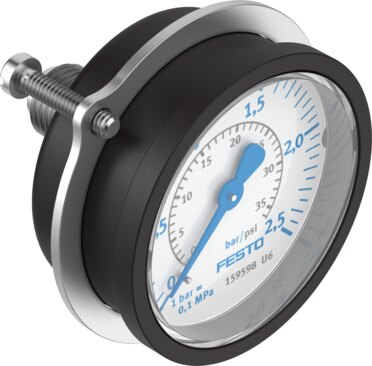 Flanged pressure gauge