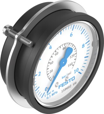 Flanged pressure gauge