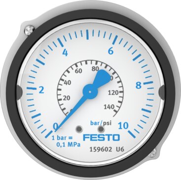 Flanged pressure gauge