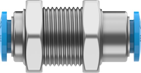 Push-in bulkhead connector
