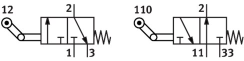 Toggle lever valve with idle return