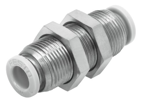 Push-in bulkhead connector