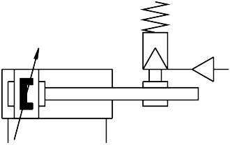 Cylinder with holding brake