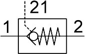 Piloted check valve