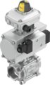 Ball valve actuator unit