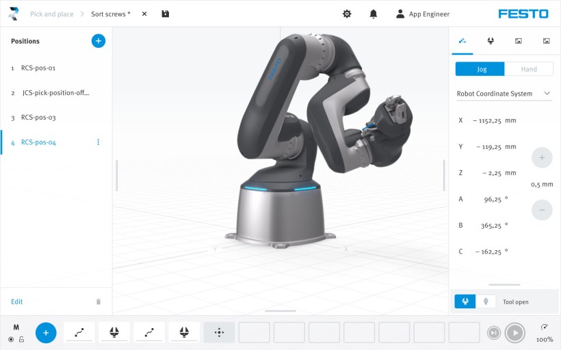 Robotic Suite für die Programmierung des Festo Cobots