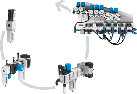 Festo bietet Wartungseinheiten von der Einzelkomponente bis hin zum einbaufertigen Subsystem