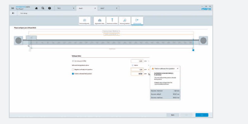 Softvér na uvedenie systému do prevádzky Festo Automation Suite: CMMT-AS