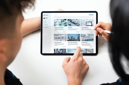 Festo LX digital portal on an iPad