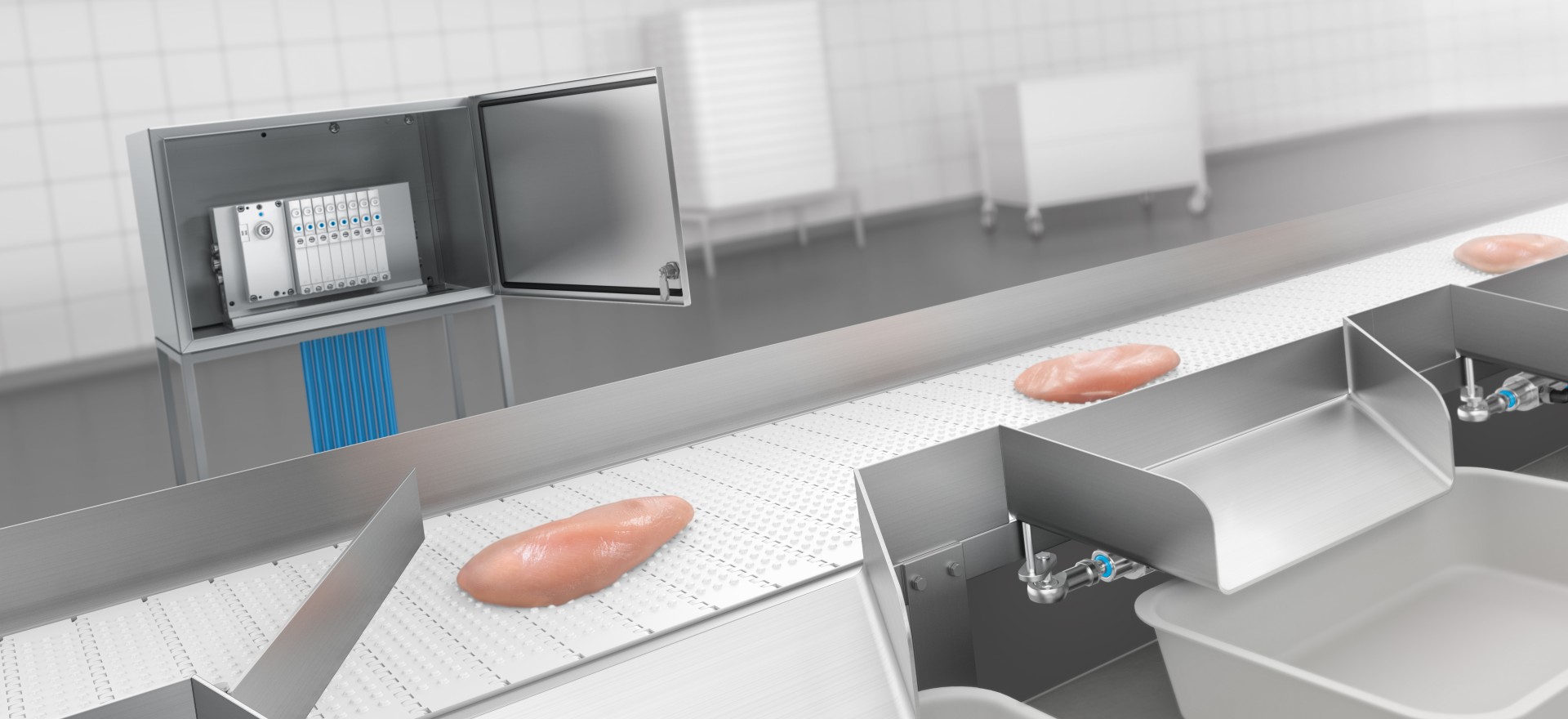 Fleischverarbeitung mit Clean Design Komponenten