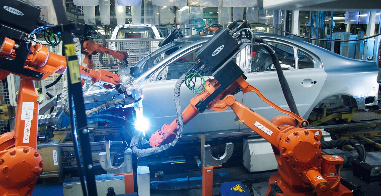 Proces zvárania vo Volvo