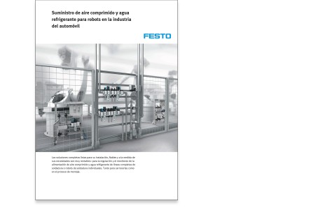 Folleto “Suministro de aire comprimido y agua refrigerante para robots en la industria del automóvil”