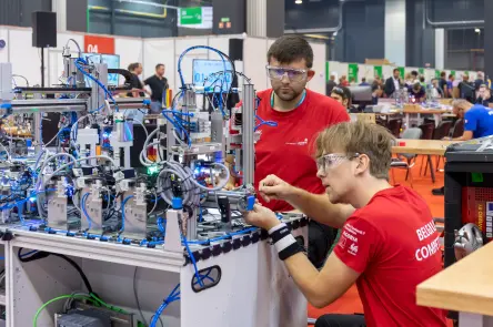 Mechatronics competitors at WorldSkills competition