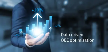 El gestor muestra una optimización de la OEE basada en datos del 5% al 10%