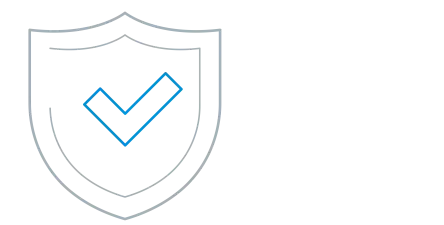 Símbolo de un escudo con una marca en el centro.