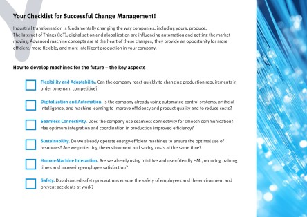 Screenshot van de checklist industriële transformatie