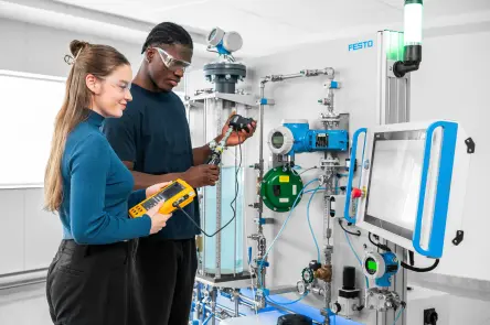 Students using calibrators with the DCS Learning System