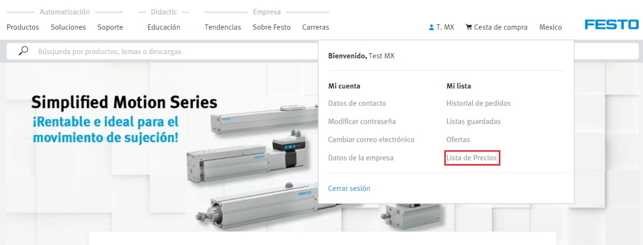 New Price List Tool Festo MX