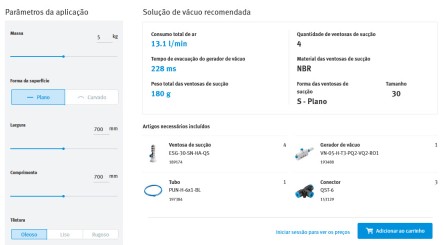 Calculadora de vácuo