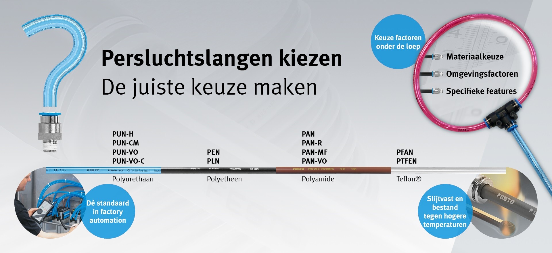 Perslucht slangen kiezen