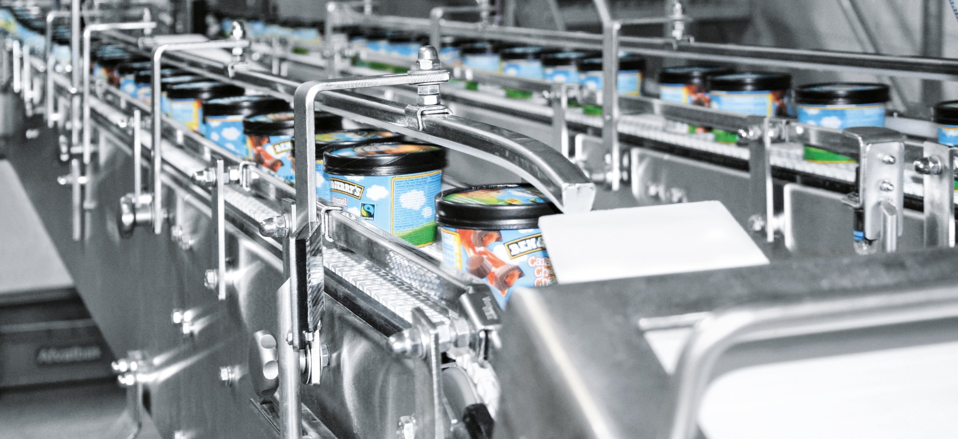 Cutting compressed air consumption: Ben & Jerry's production line