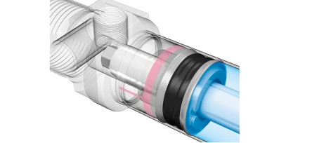 Zelfinstellende pneumatische buffering pneumatische cilinder