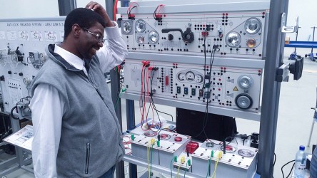 Man viewing Festo products