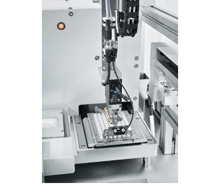 Automated laboratory sample handling system with precision motion for life science applications.