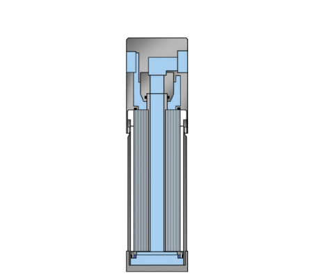 Cross section of a membrane dryer