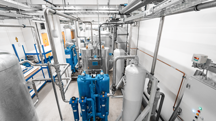 Overview of a compressed air room
