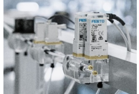 Gas and liquid control manifold with multiple valves and fittings, configured for liquid handling.