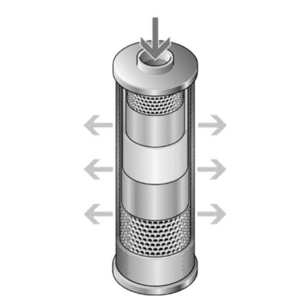 Technical drawing of a micro-filter
