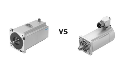 imagem de servomotor e de motor de passo da festo