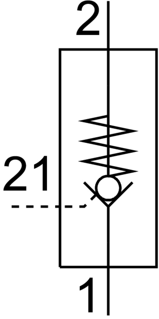 Piloted non return valve