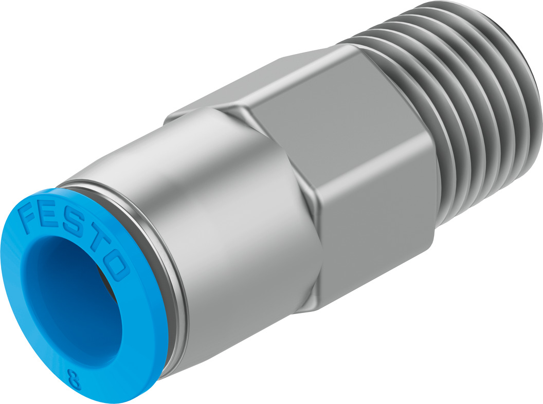 Push-in fitting, self-sealing