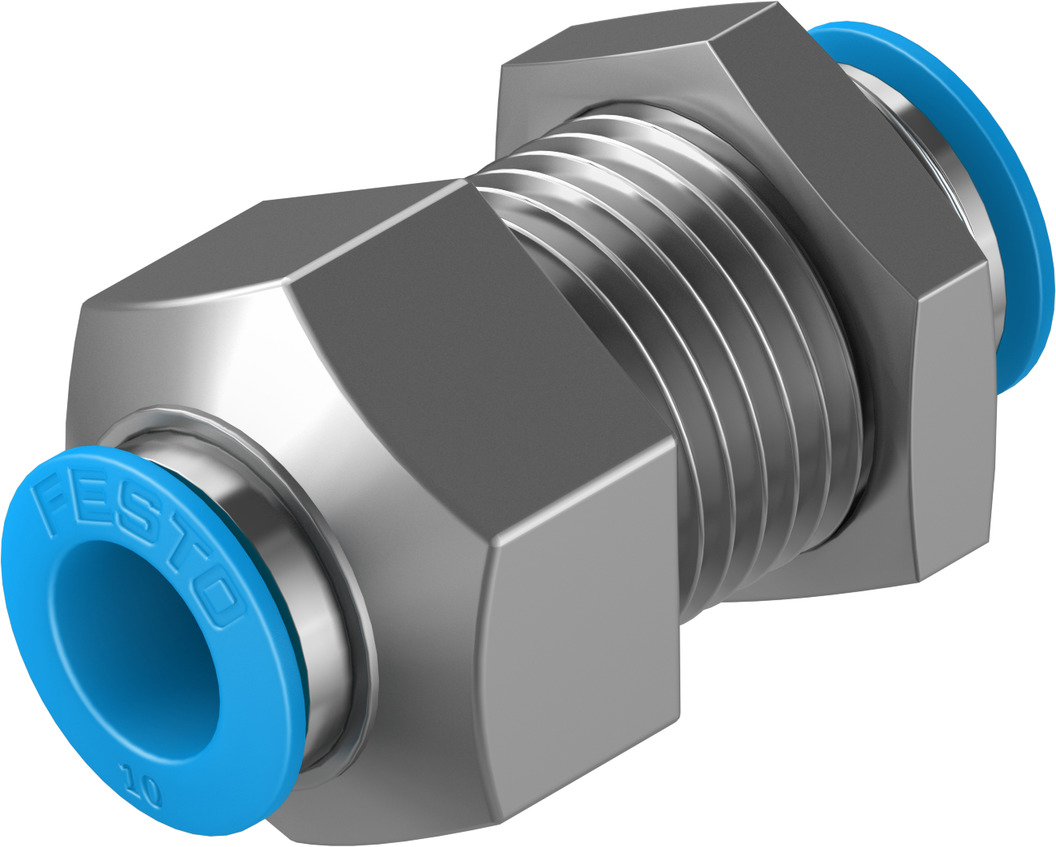Push-in bulkhead connector