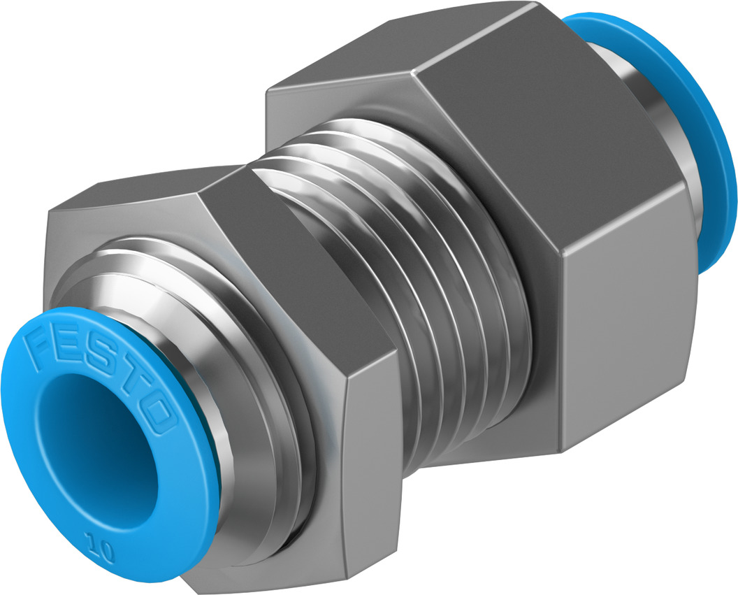 Push-in bulkhead connector