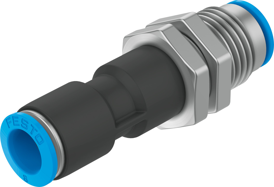 Push-in bulkhead connector