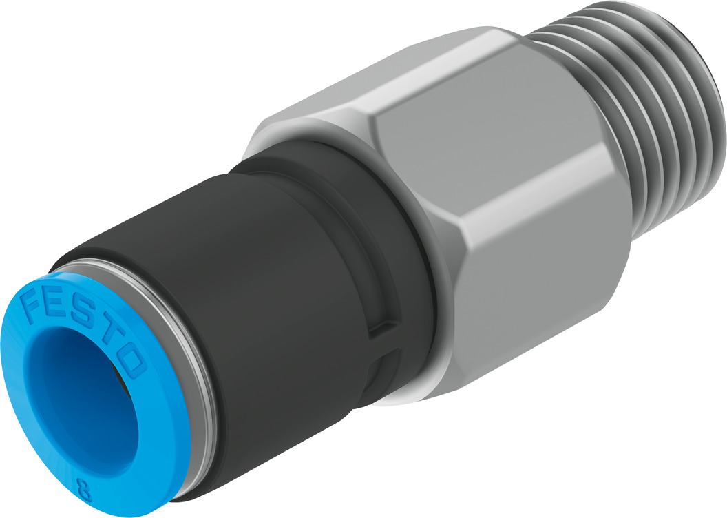 Push-in fitting, rotatable