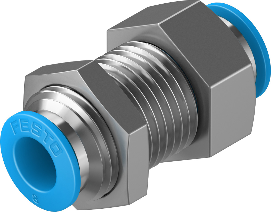 Push-in bulkhead connector