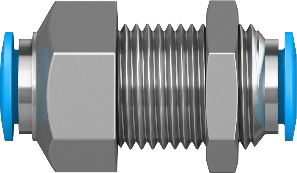 Push-in bulkhead connector