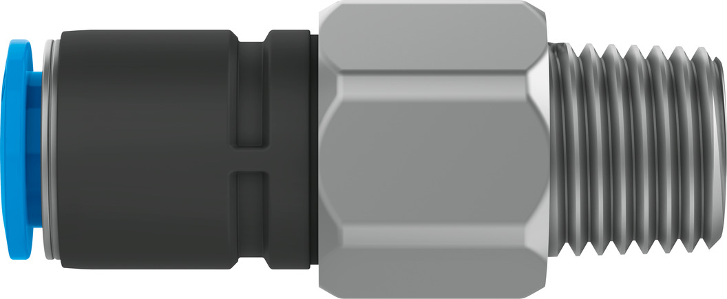Push-in fitting, rotatable