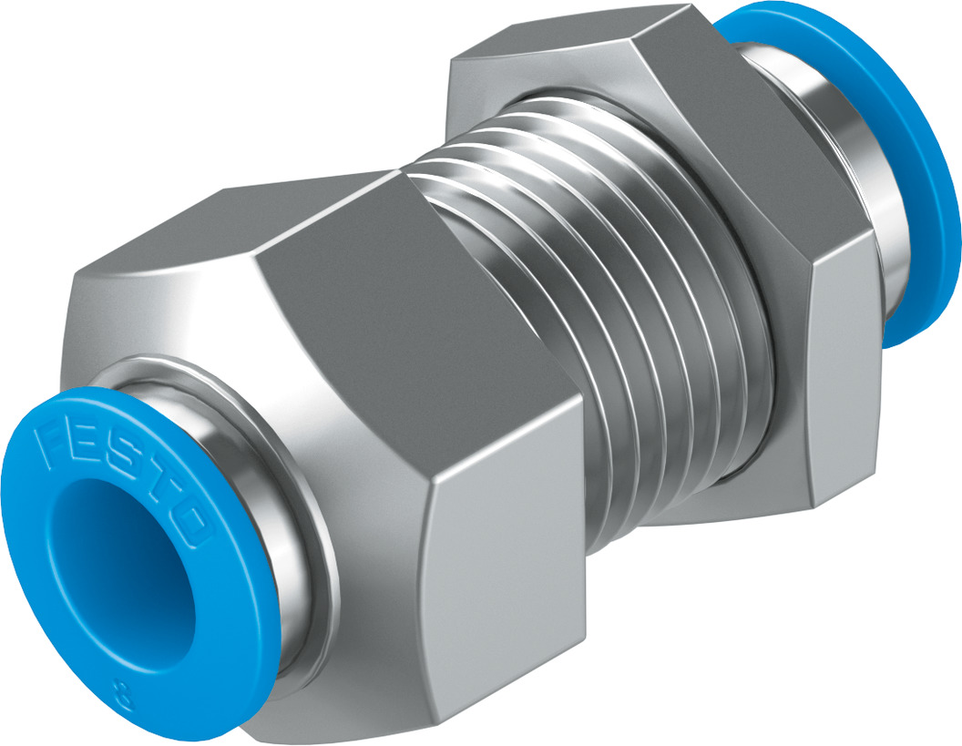 Push-in bulkhead connector